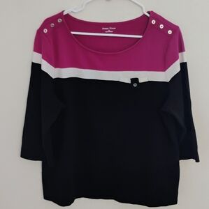 Studio Works Women's Purple and Black Top
